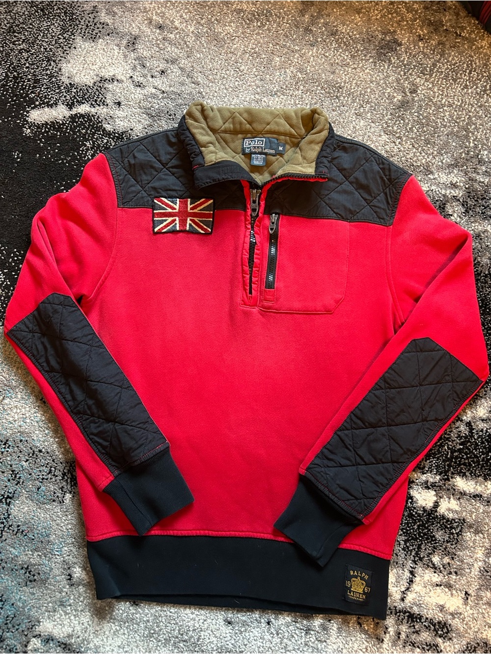 Medium Vintage Polo Ralph Lauren British Expedition Quarter Zip Sweatshirt